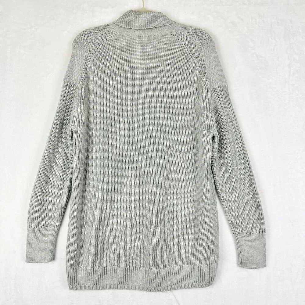 J Crew Womens Ribbed Cotton Cashmere Blend Relaxed Turtleneck Sweater Medium NWT